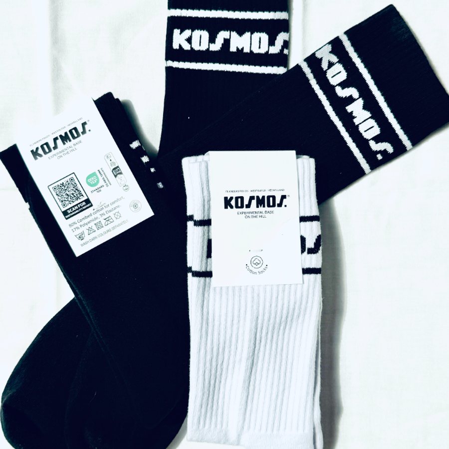 Kosmos socks, zwart en wit